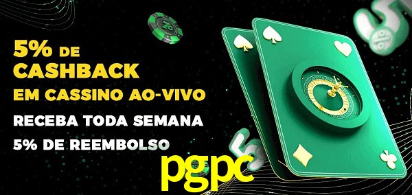 Promoções do cassino ao Vivo pgpc